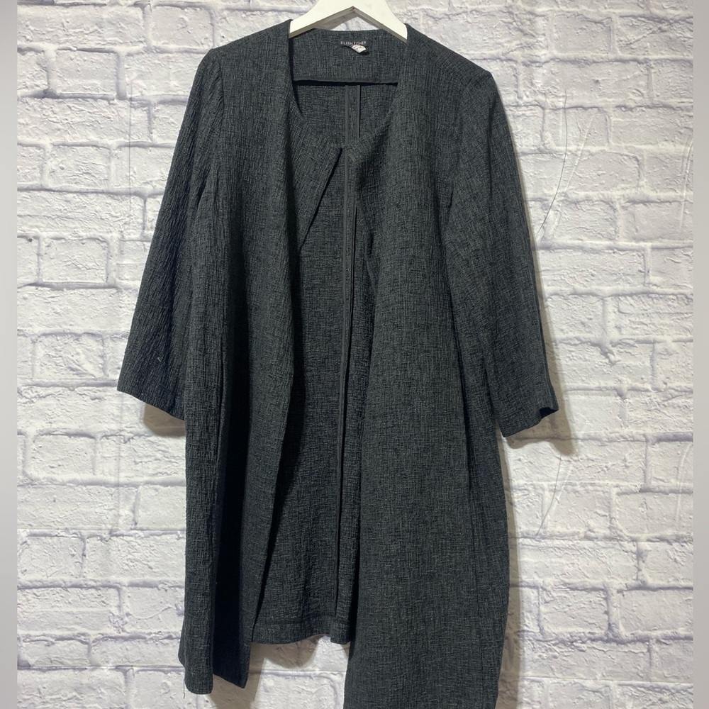 Eileen Fisher long coat gray